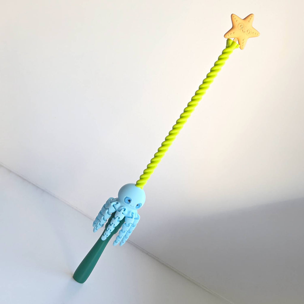 Spinning magic octopus wand